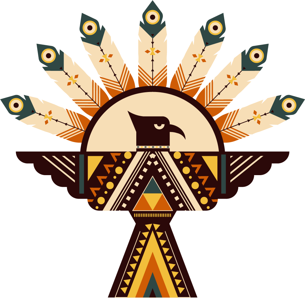indian elements tribe symbols sketch with vibrant colors and intricate patterns for cultural representation