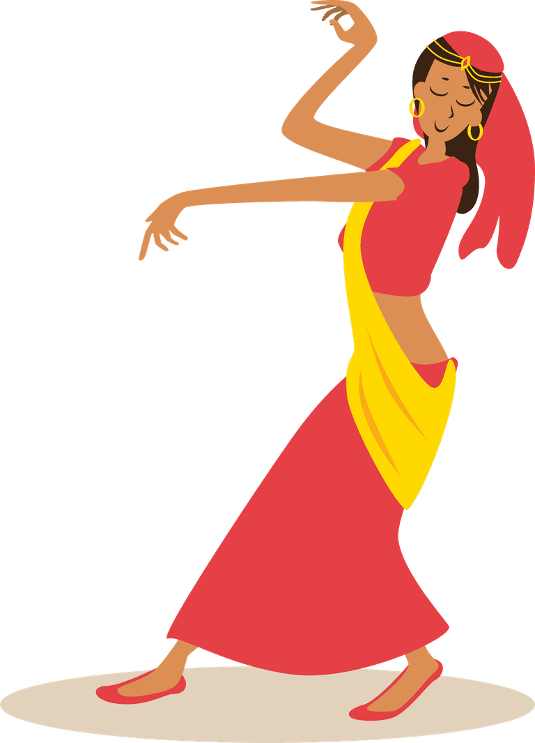 indian girl traditional indian woman dancer in different position collection
