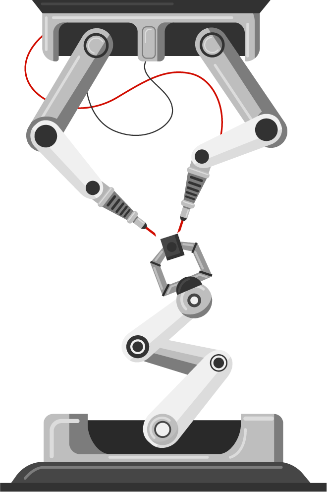 industrial automatic arms collection for assembly and precision tasks in manufacturing systems