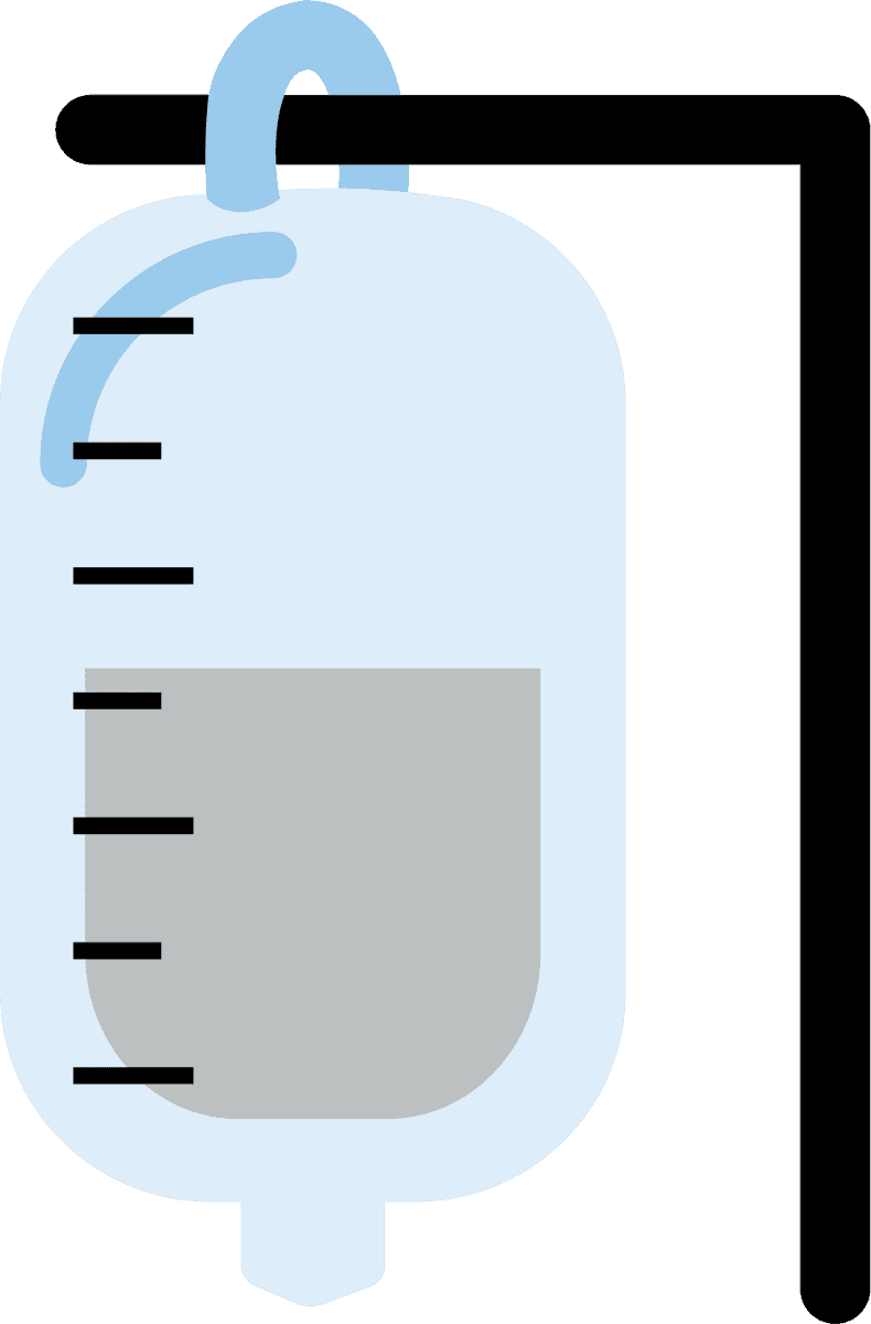 infusion bag medical icons set for healthcare applications and educational purposes