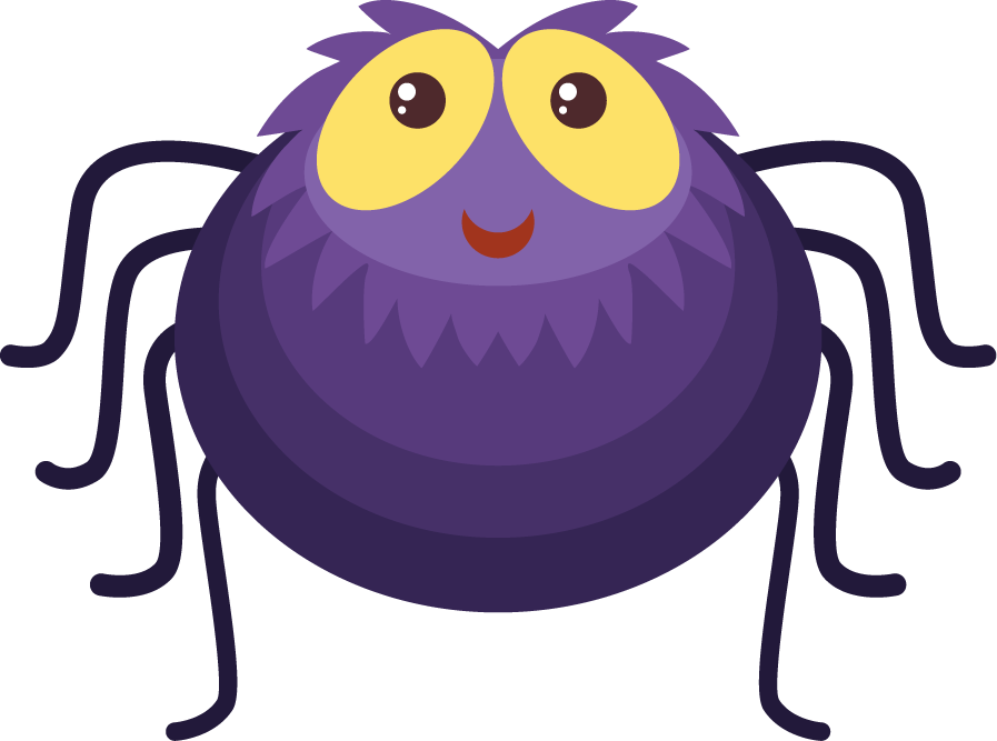 colorful cartoon style insect with happy expression for children’s educational materials