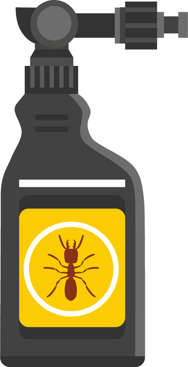 insect spray pest control icons set