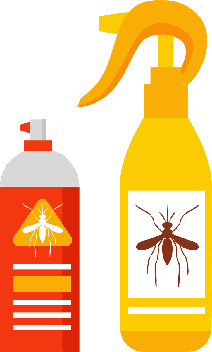 insect spray pest control icons set