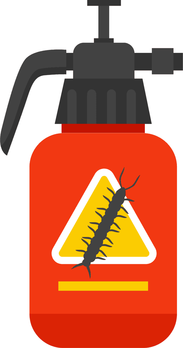 insect spray pest control icons set