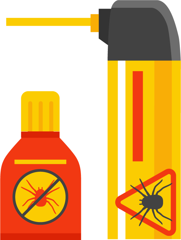 insect spray pest control icons set