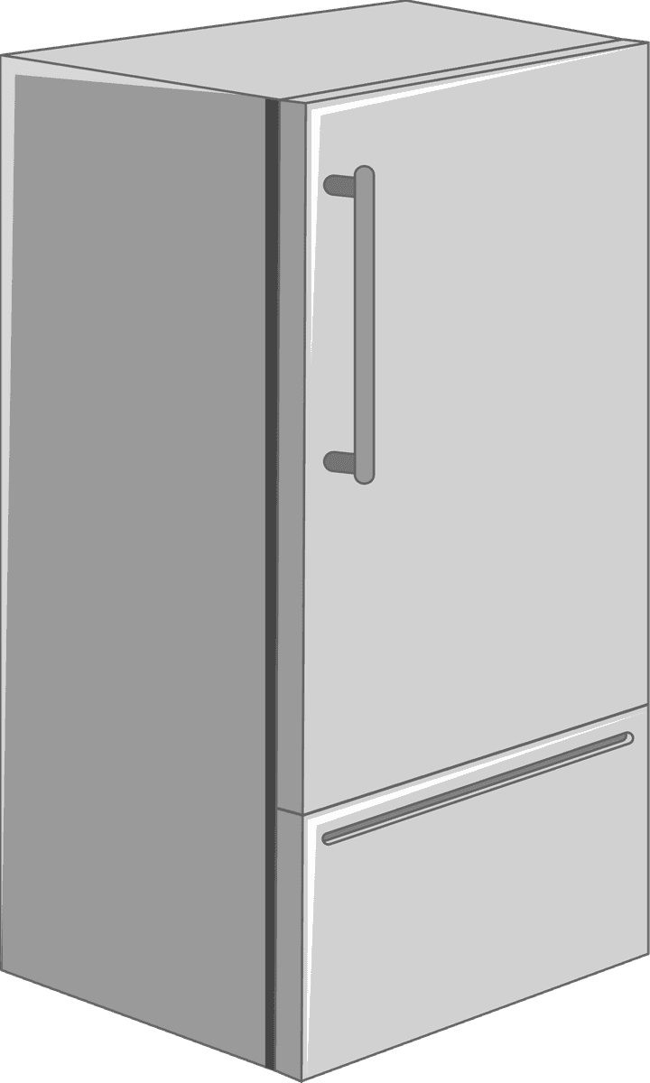 modern refrigerator for kitchen interior furniture and decorations with practical features