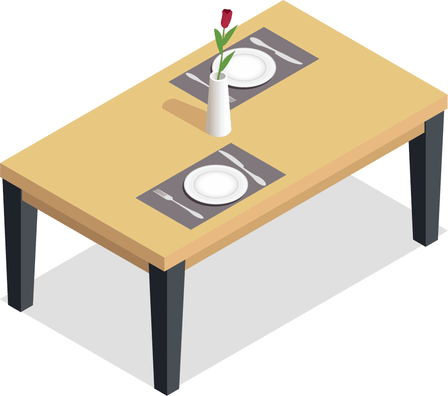 isometric interior,home furniture item - sofa,desk,chair,book case...