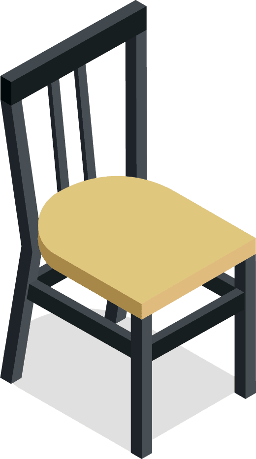 isometric interior,home furniture item - sofa,desk,chair,book case...