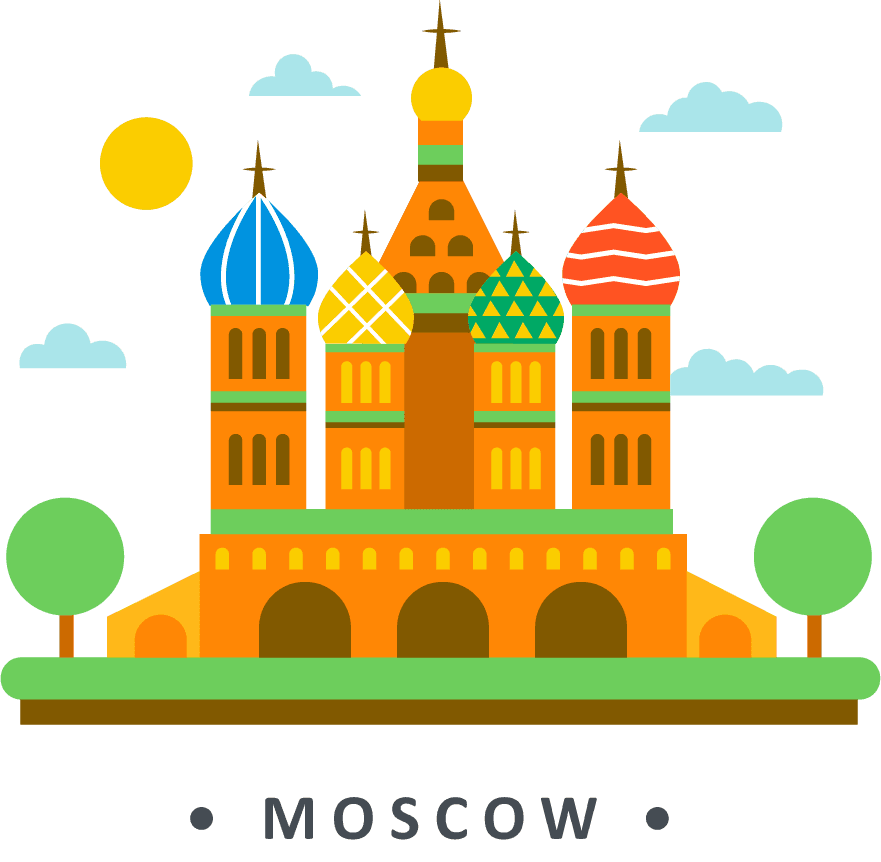 simple international cities flat style illustration