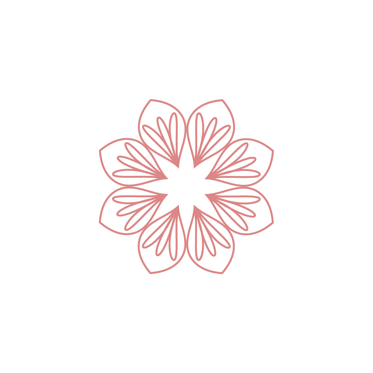intricate floral mandalas in minimalist style with delicate linework