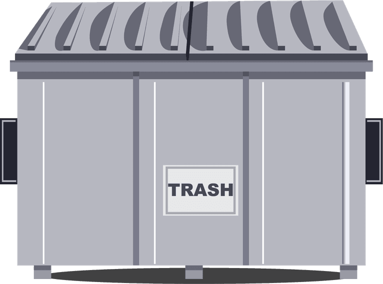 isolated dumpster that is easy to edit and has various type of dumpster