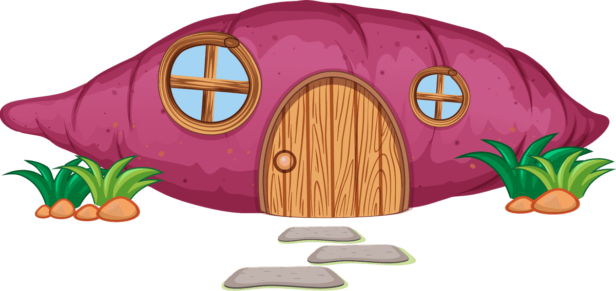 isolated fairy tale houses cartoon style