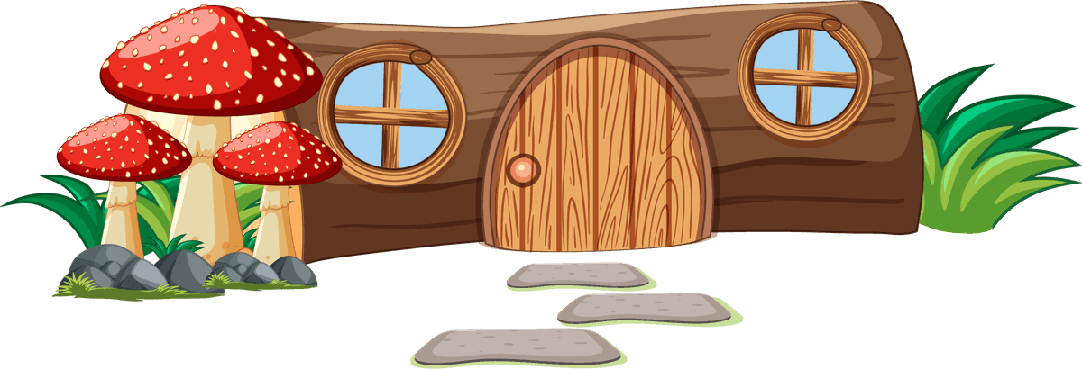 isolated fairy tale houses cartoon style