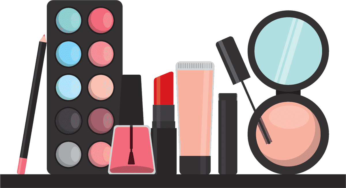 isolated make up icon featuring a variety of beauty products for stylish applications