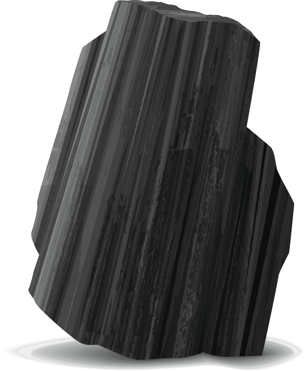 isolated realistic stone transparent icon showcasing a polished black mineral for modern use