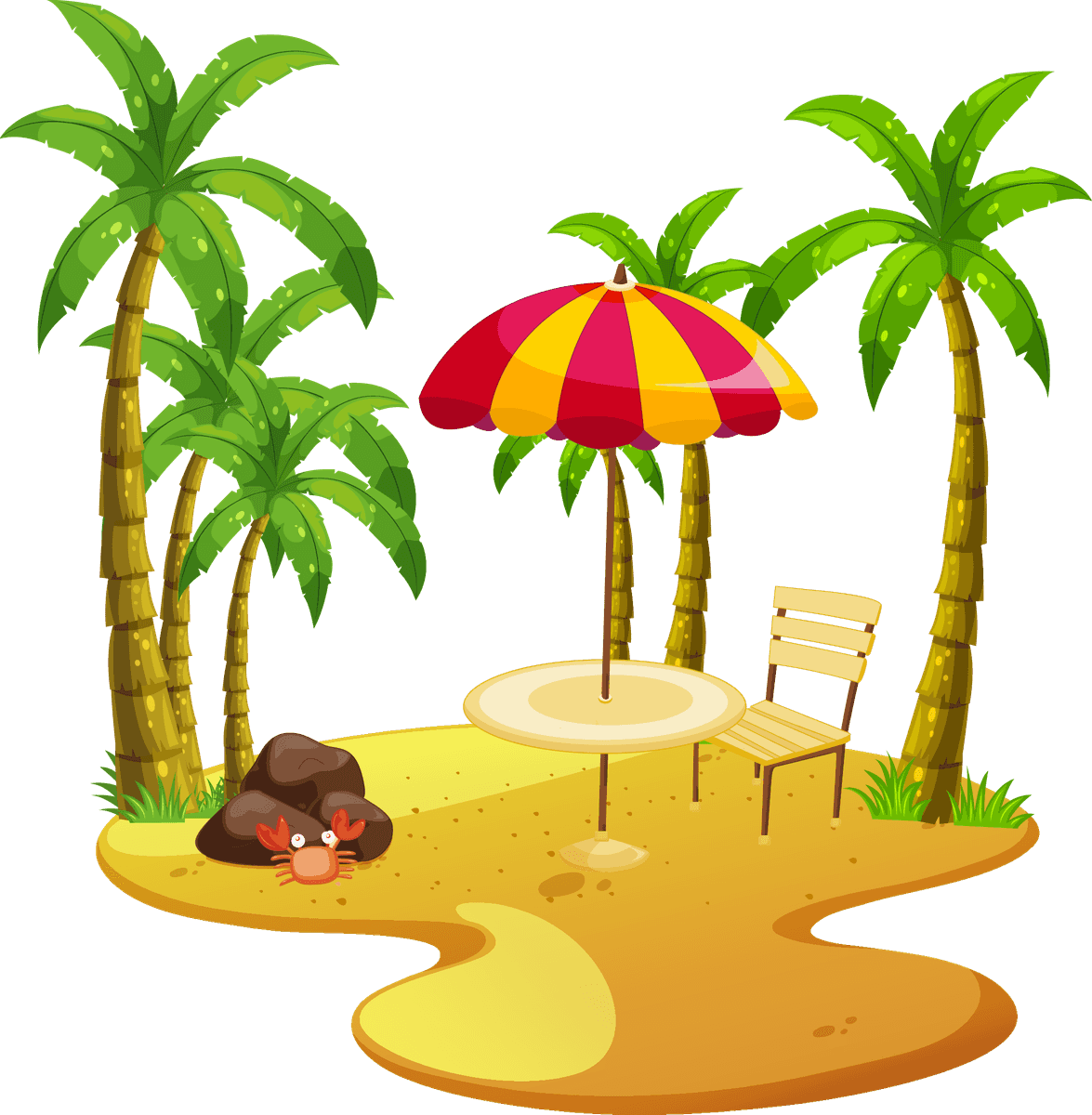 isolated realistic summer island