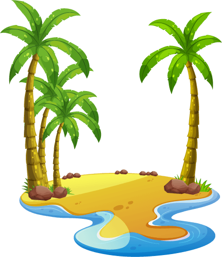 isolated realistic summer island