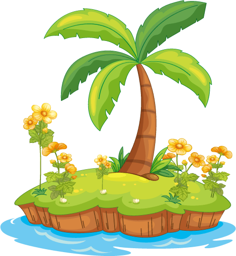isolated realistic summer island