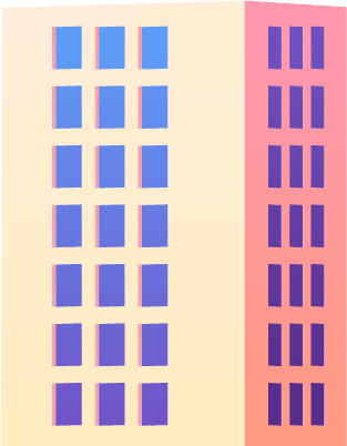 isolated skyscraper single city building illustration