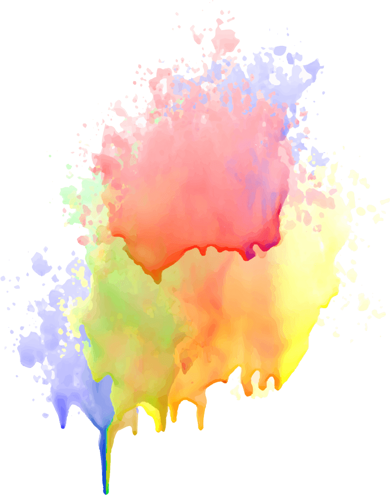 isolated watercolor splatter stain colorful