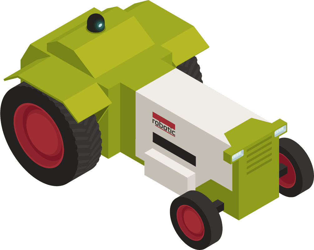 isometric agriculture automation elements collection featuring modern tractor for efficient farming