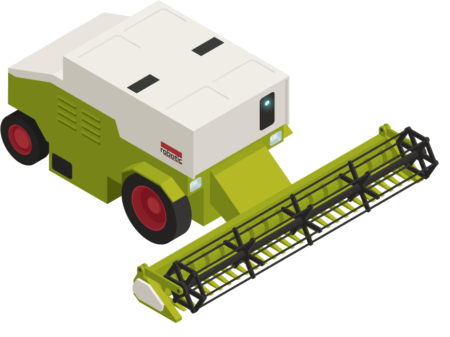 isometric agriculture automation elements collection featuring advanced farming machinery concepts