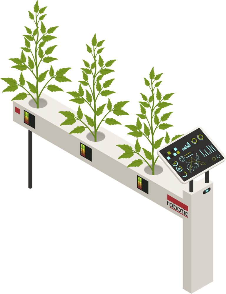 isometric agriculture automation elements collection for efficient farming and smart gardening solutions