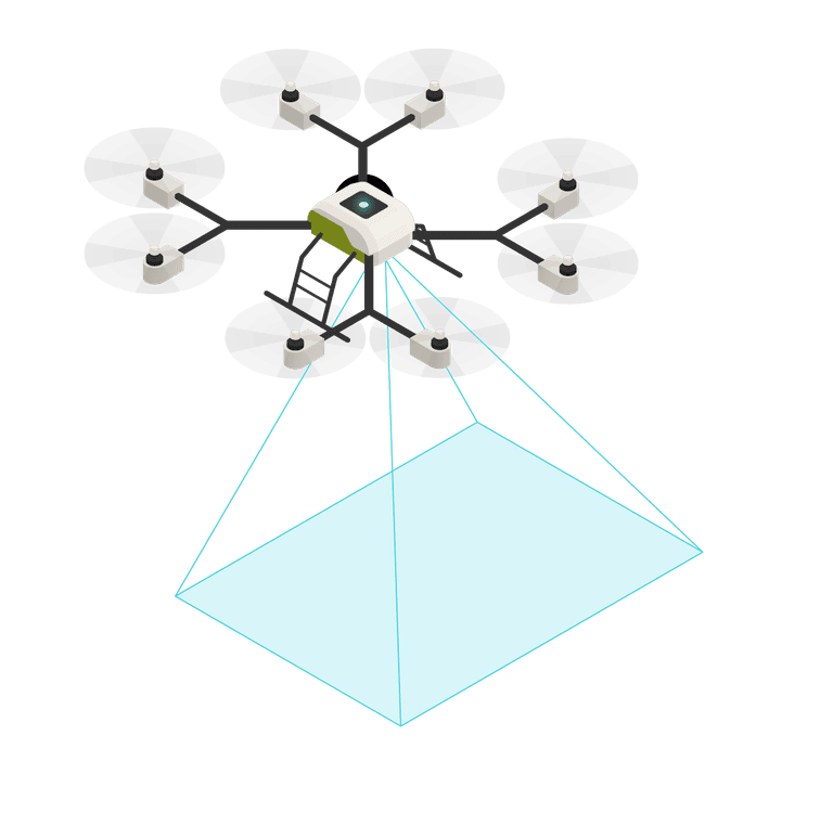 isometric agriculture automation elements collection featuring a drone for precision farming