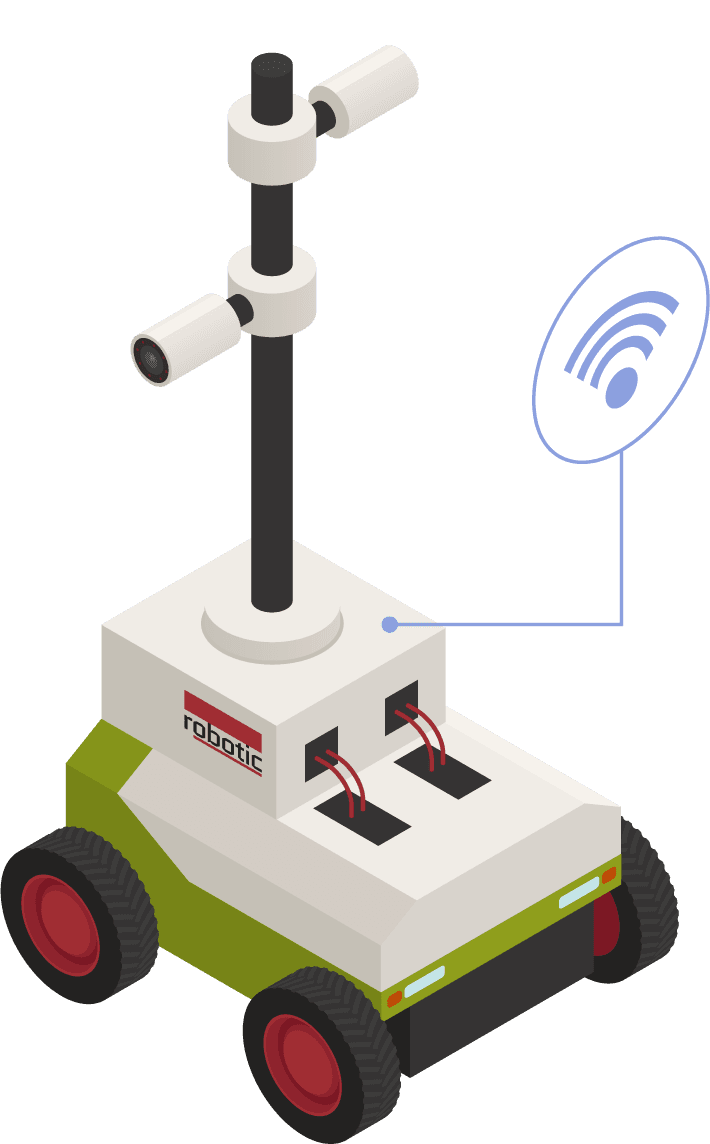 isometric agriculture automation elements collection featuring a robotic device for enhanced farming productivity