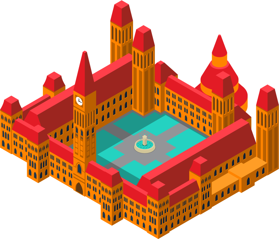 isometric canada tourism and culture icon