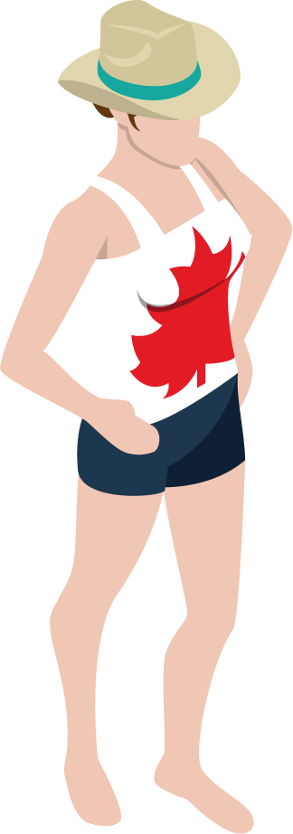 isometric canada tourism and culture icon