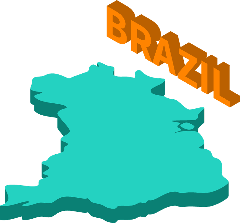 isometric cultural symbol of tourism in Brazil