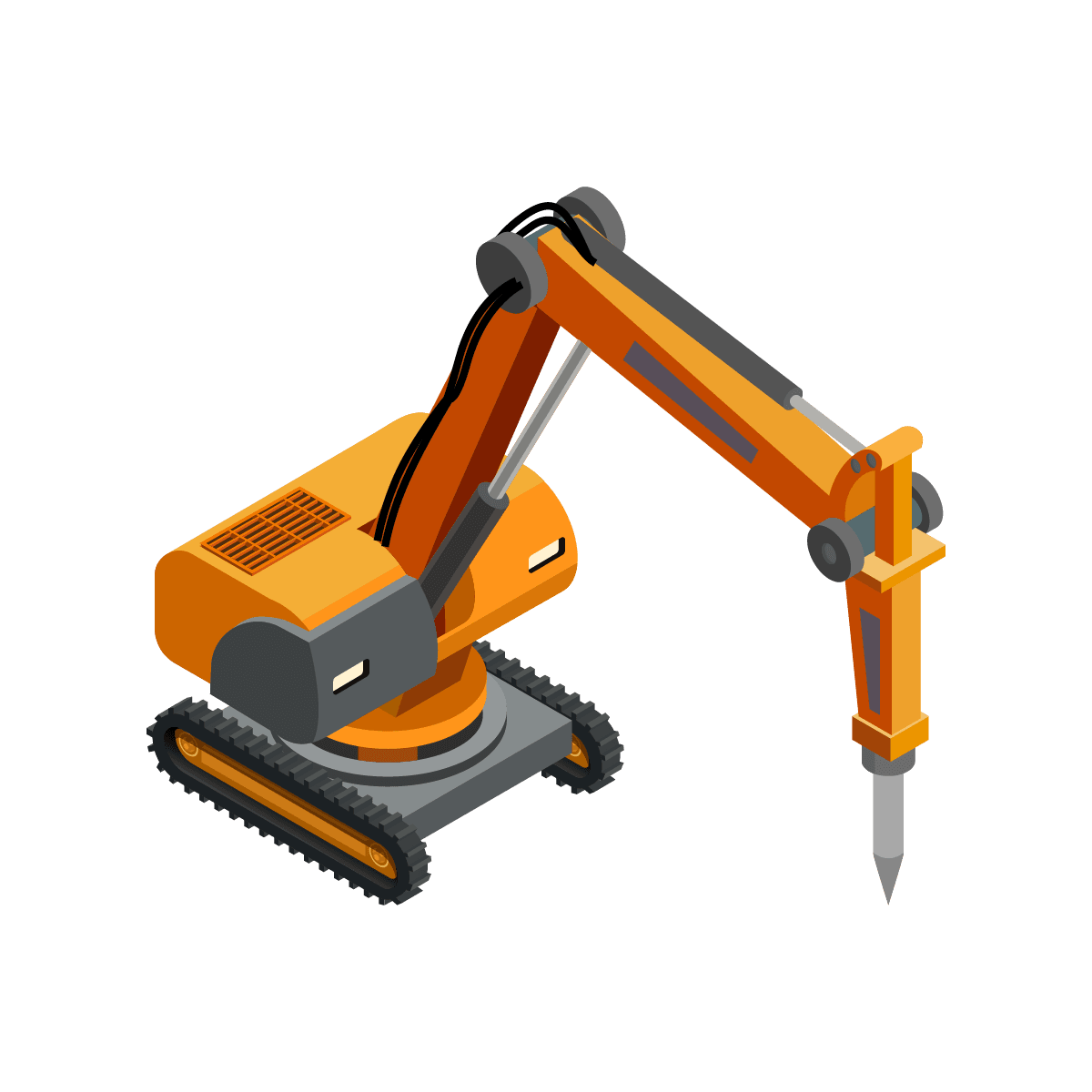 isometric industrial robot assembly machinery