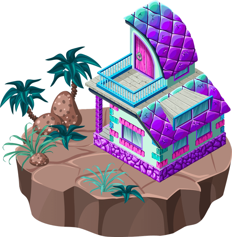 isometric islands with cottages