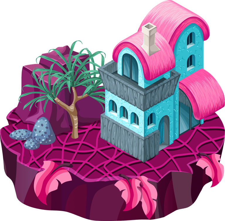 isometric islands with cottages