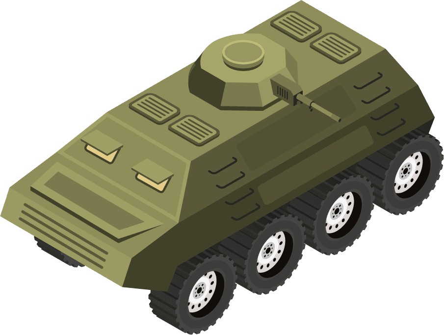 isometric military equipment and vehicle for tactical strategy games and simulations
