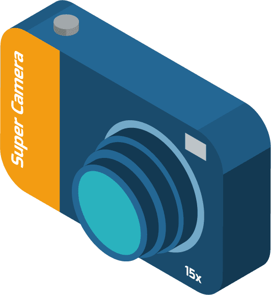 isometric photo video icons