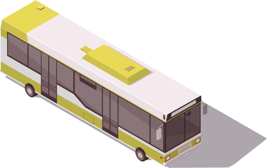isometric public transport isometric bus illustration for urban travel and transit systems