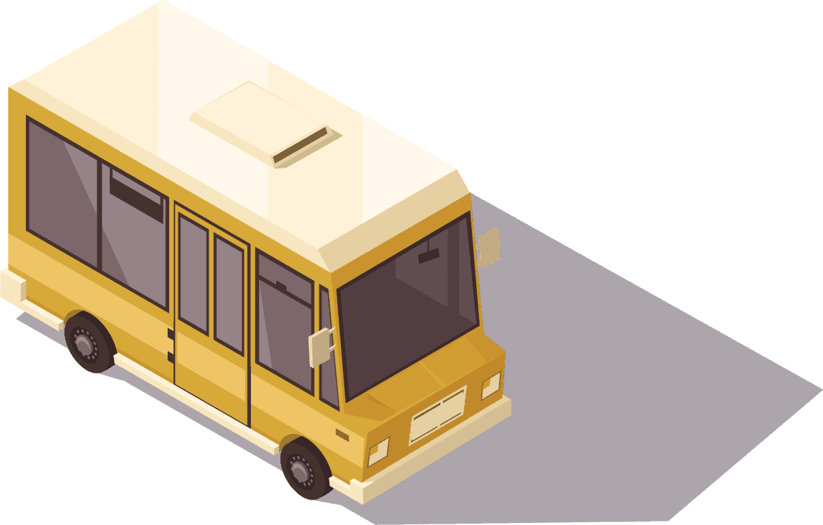 isometric public transport isometric bus for urban commuting and travel applications