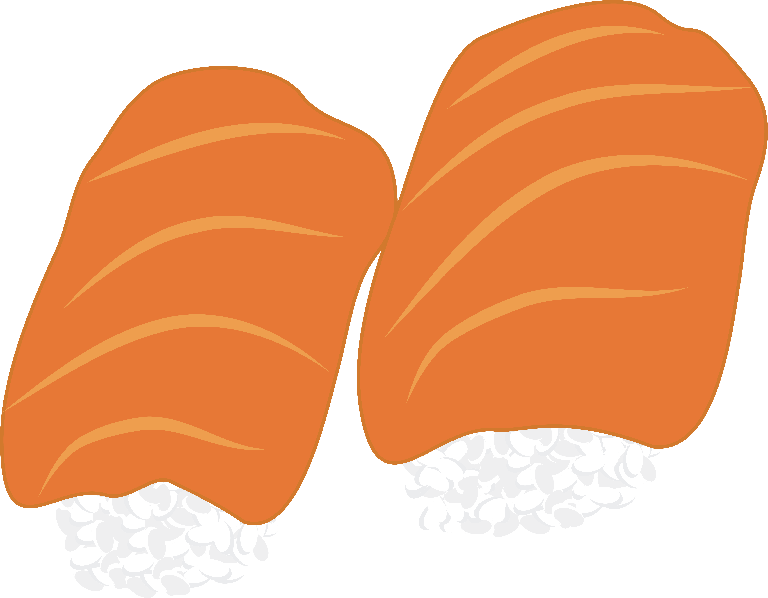 japanese sushi seafood illustration showcasing fresh salmon nigiri and vibrant colors