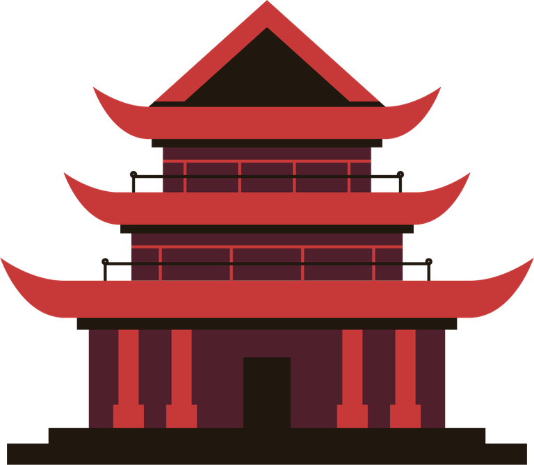 japanese temples flat illustration showcasing traditional architecture and vibrant colors for modern designs
