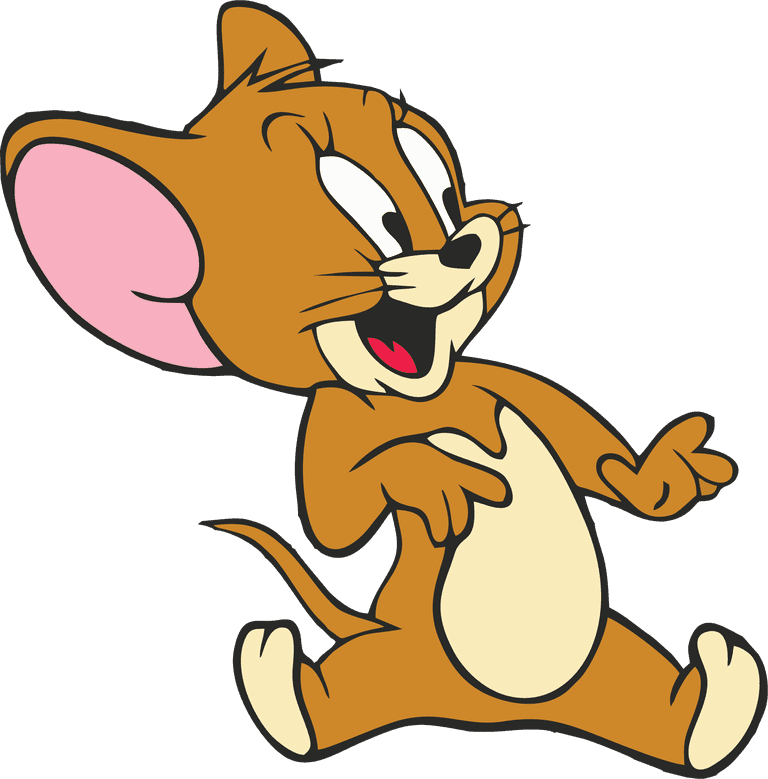 jerry mouse from tom and jerry in a playful and cheerful pose