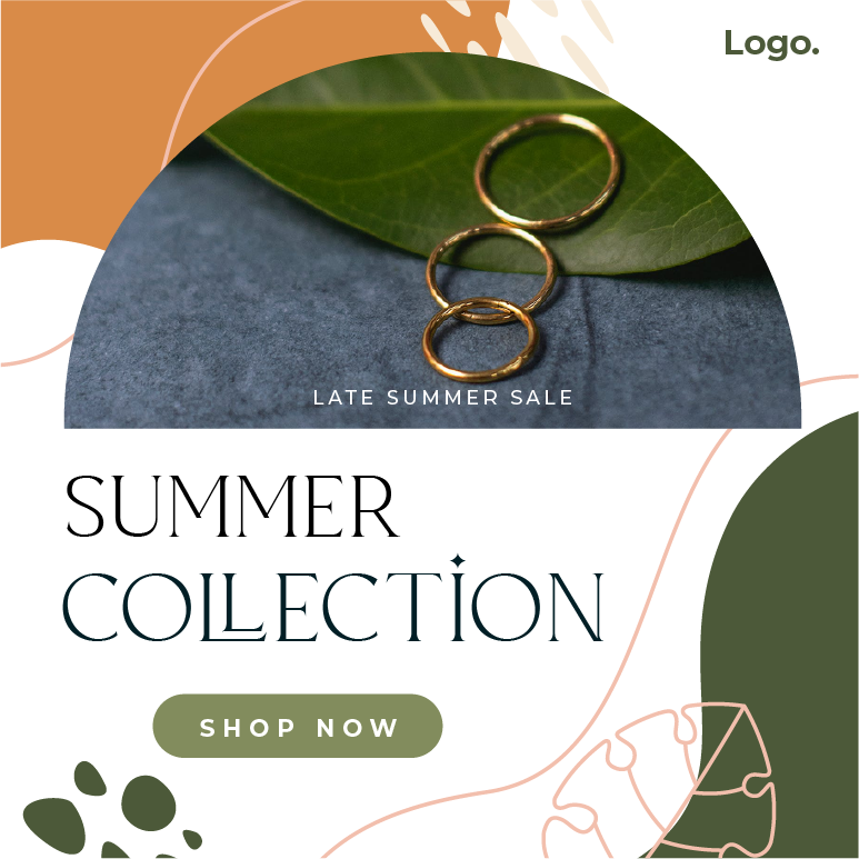 jewels sale instagram post template for promoting your late summer collection