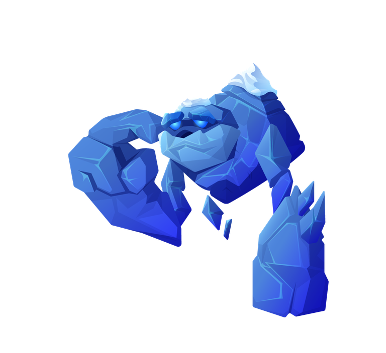 kicker ice golem character different poses