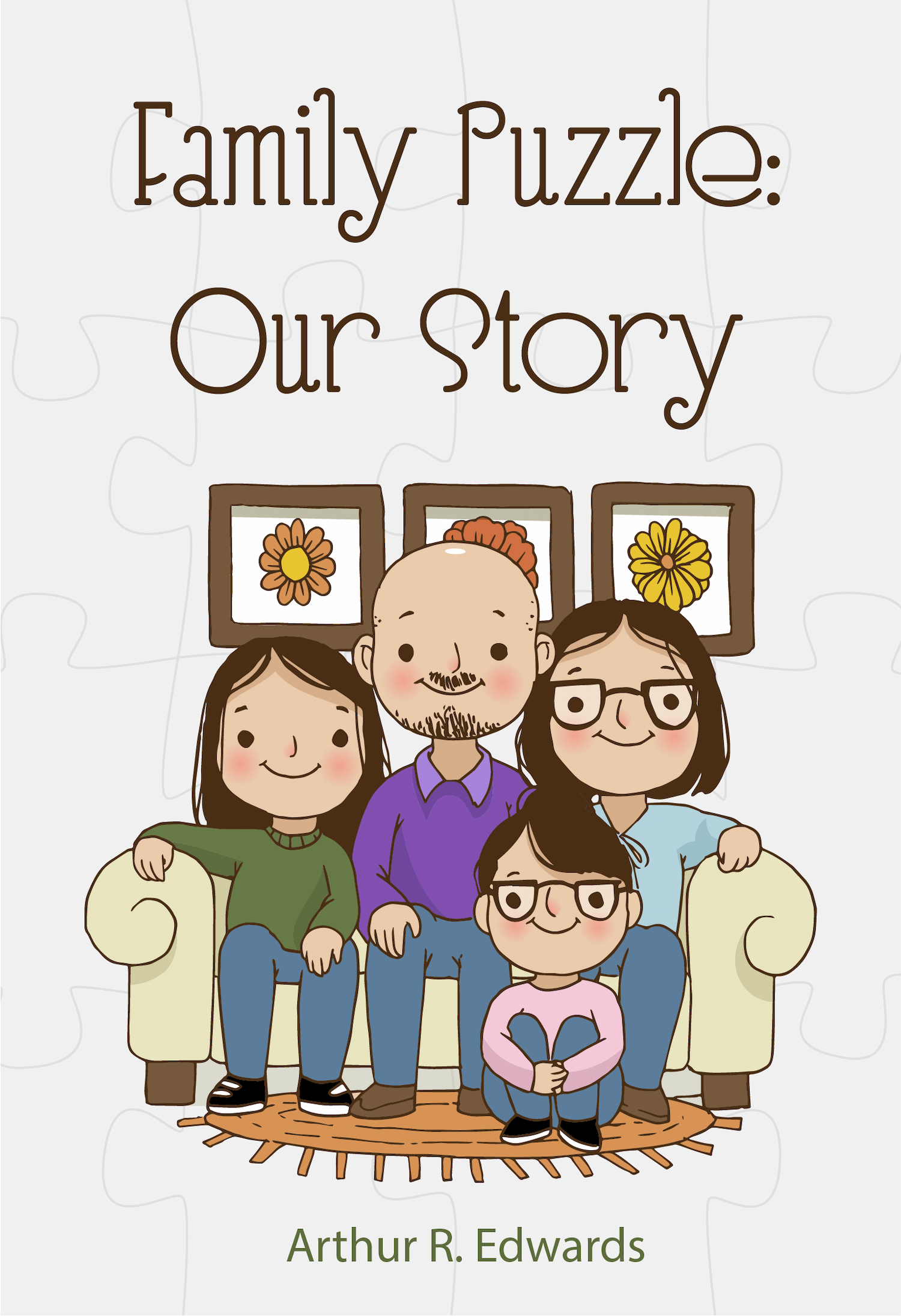 kid and family book cover template