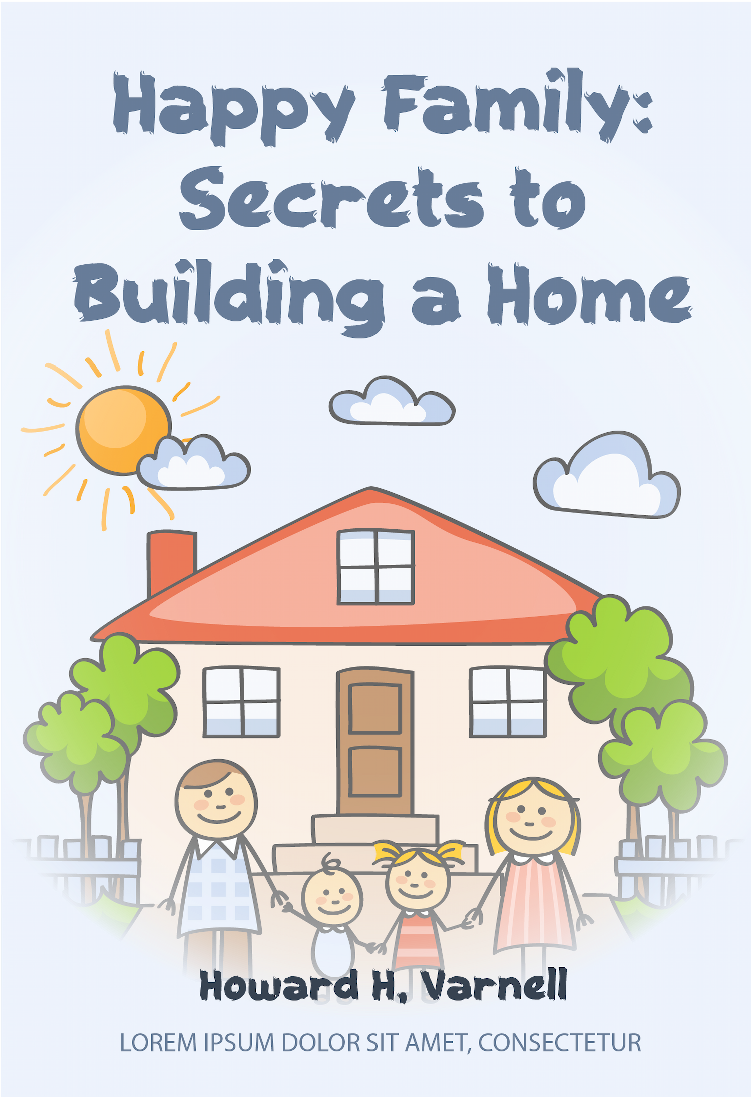 kid and family book cover template