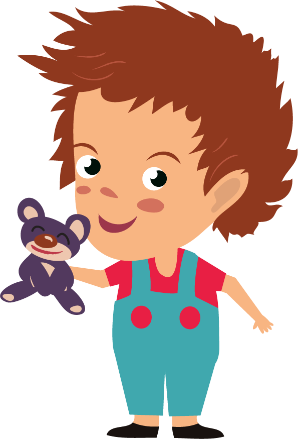 kids icons collection colored cartoon 