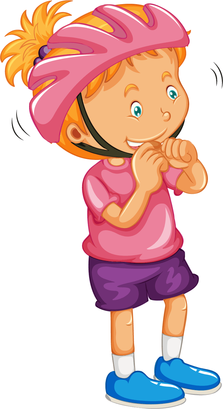 playful kids set children character enjoying fun outdoor activities with a helmet