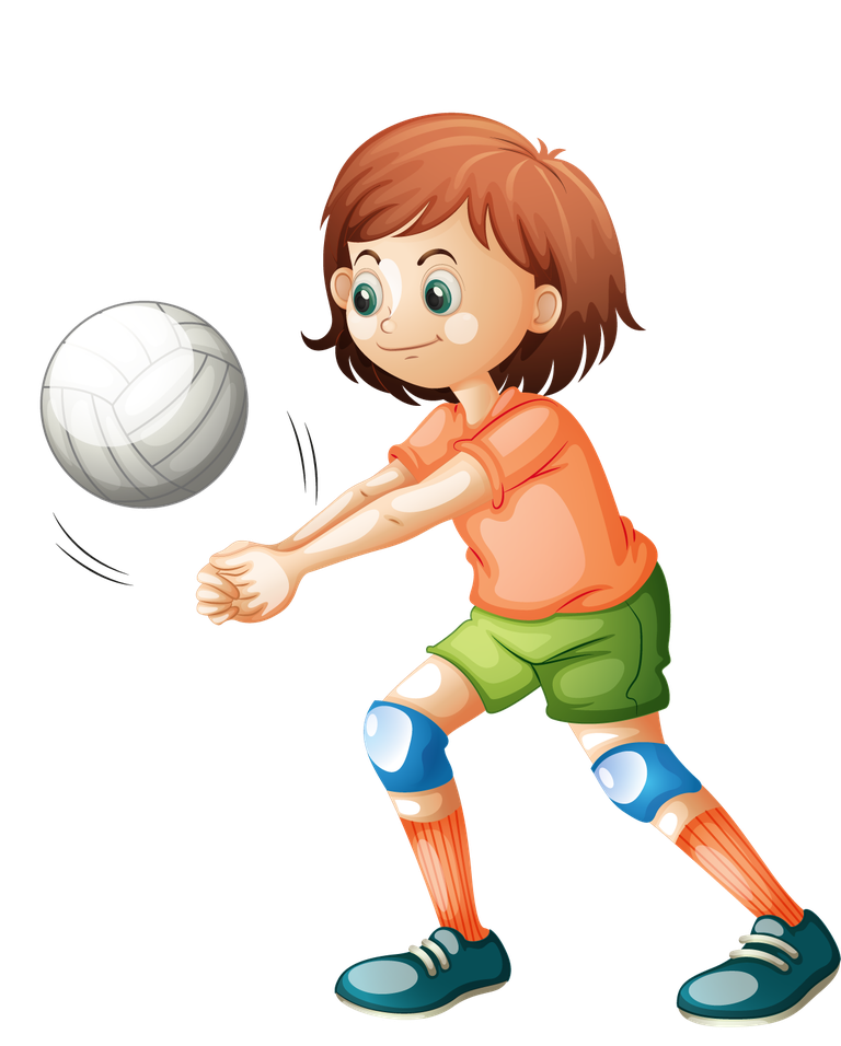 kids set children character playing volleyball with vibrant colors and joyful expressions