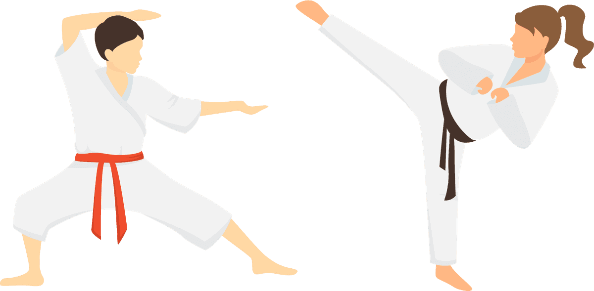 high school athletics sports icons showcasing martial arts for active youth engagement